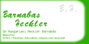 barnabas heckler business card
